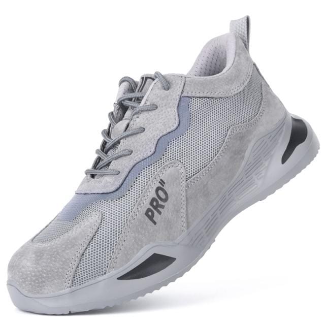 modish safety shoes grey