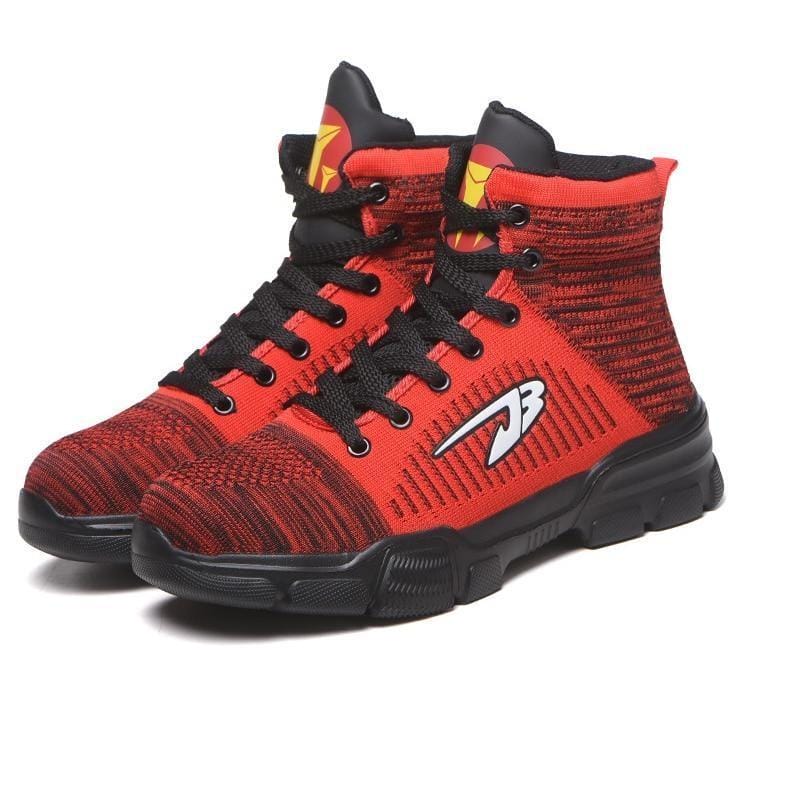 star safety boots red